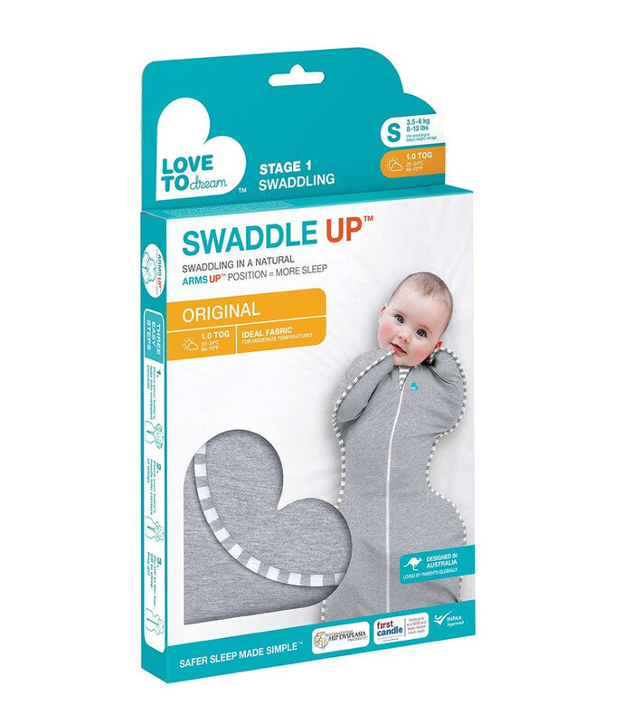 Love To Dream Swaddle Up Original 1.0 TOG Grey