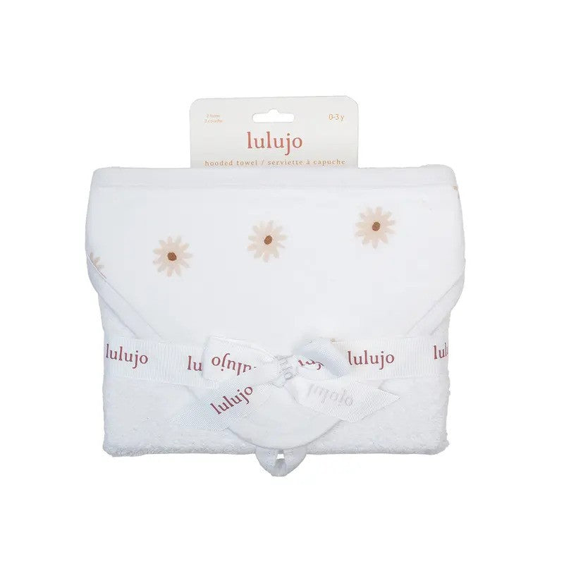 Lulujo Baby Hooded Towel Daisies