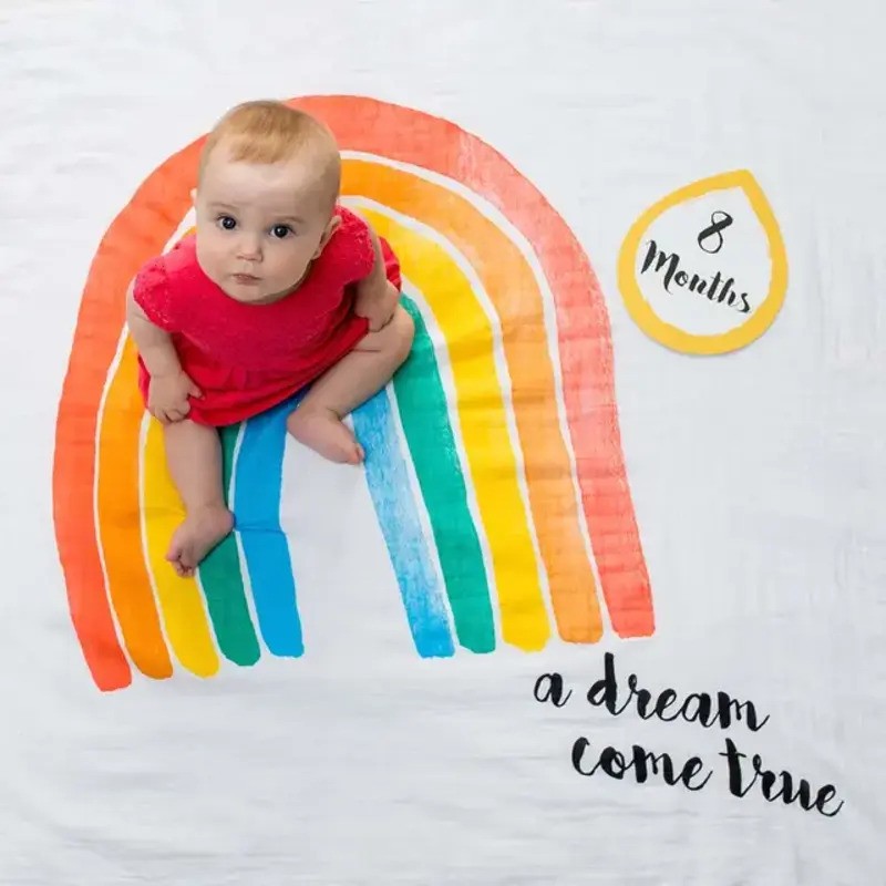 Lulujo Babys First Year Blanket & Cards Set A Dream Come True