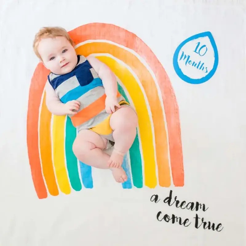 Lulujo Babys First Year Blanket & Cards Set A Dream Come True