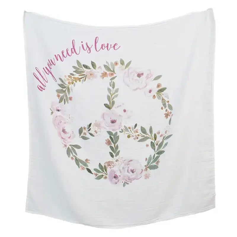 Lulujo Babys First Year Blanket & Cards Set All You Need is Love