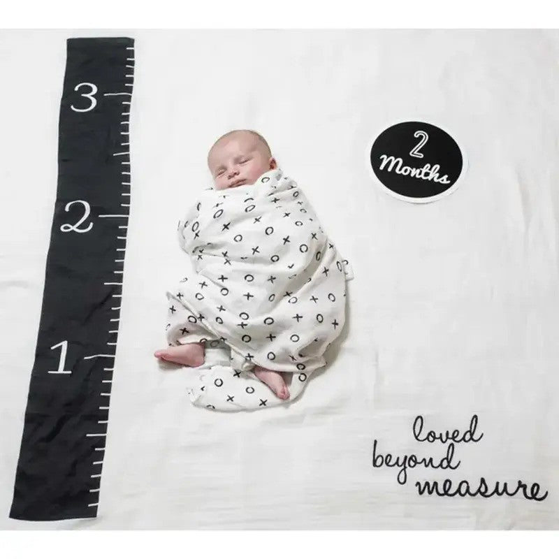 Lulujo Babys First Year Blanket & Cards Set Loved Beyond Measure