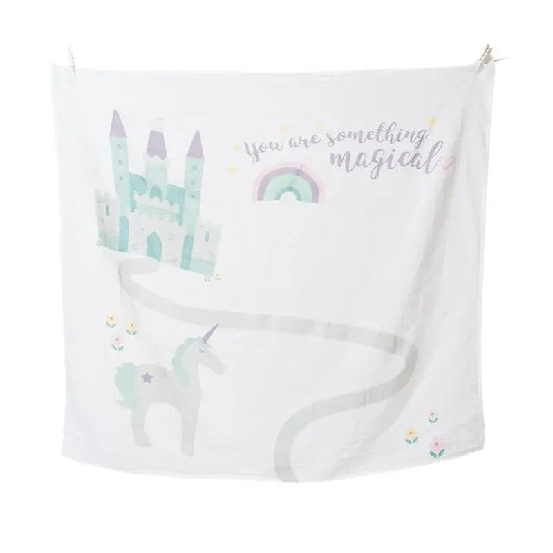 Lulujo Babys First Year Blanket & Cards Set Something Magical