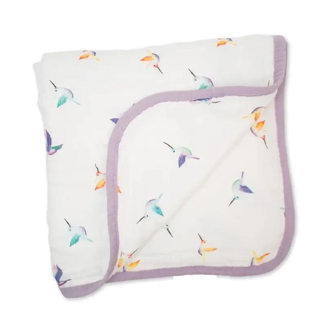 Lulujo Bamboo Crib Quilt - Hummingbirds