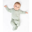 Lulujo Bamboo Footed Sleepers Sage Green