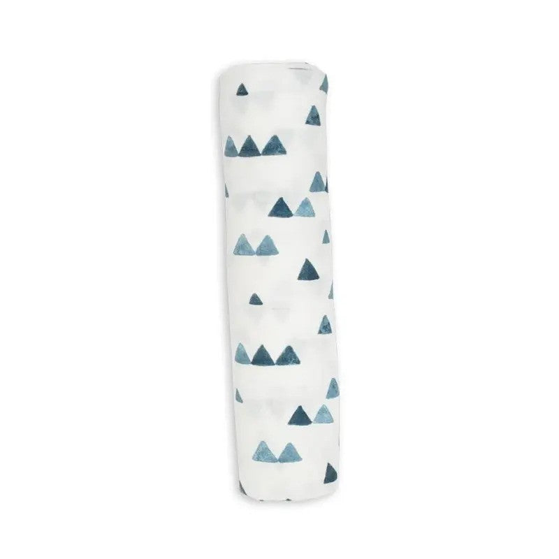 Lulujo Bamboo Swaddle Extra Soft (120X120CM) XL Navy Triangles