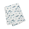 Lulujo Bamboo Swaddle Extra Soft (120X120CM) XL Navy Triangles