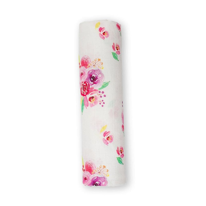 Lulujo Bamboo Swaddle Extra Soft (120X120CM) XL Posies