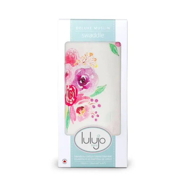 Lulujo Bamboo Swaddle Extra Soft (120X120CM) XL Posies