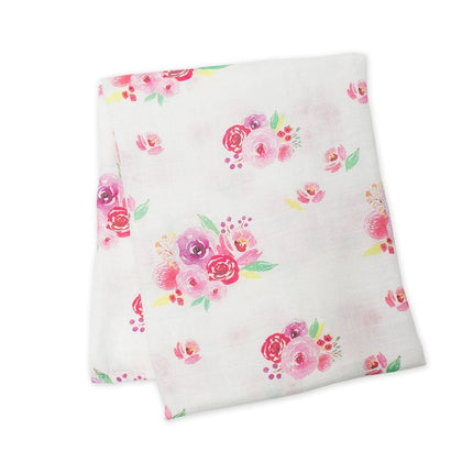 Lulujo Bamboo Swaddle Extra Soft (120X120CM) XL Posies