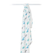 Lulujo Bamboo Swaddle Extra Soft (120X120CM) XL Whales