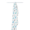 Lulujo Bamboo Swaddle Extra Soft (120X120CM) XL Whales