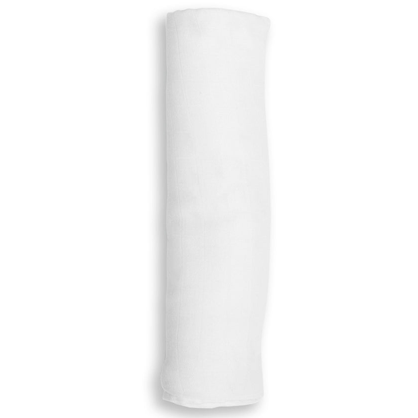 Lulujo Deluxe Muslin Swaddle XL 1Pack (120X120CM) White