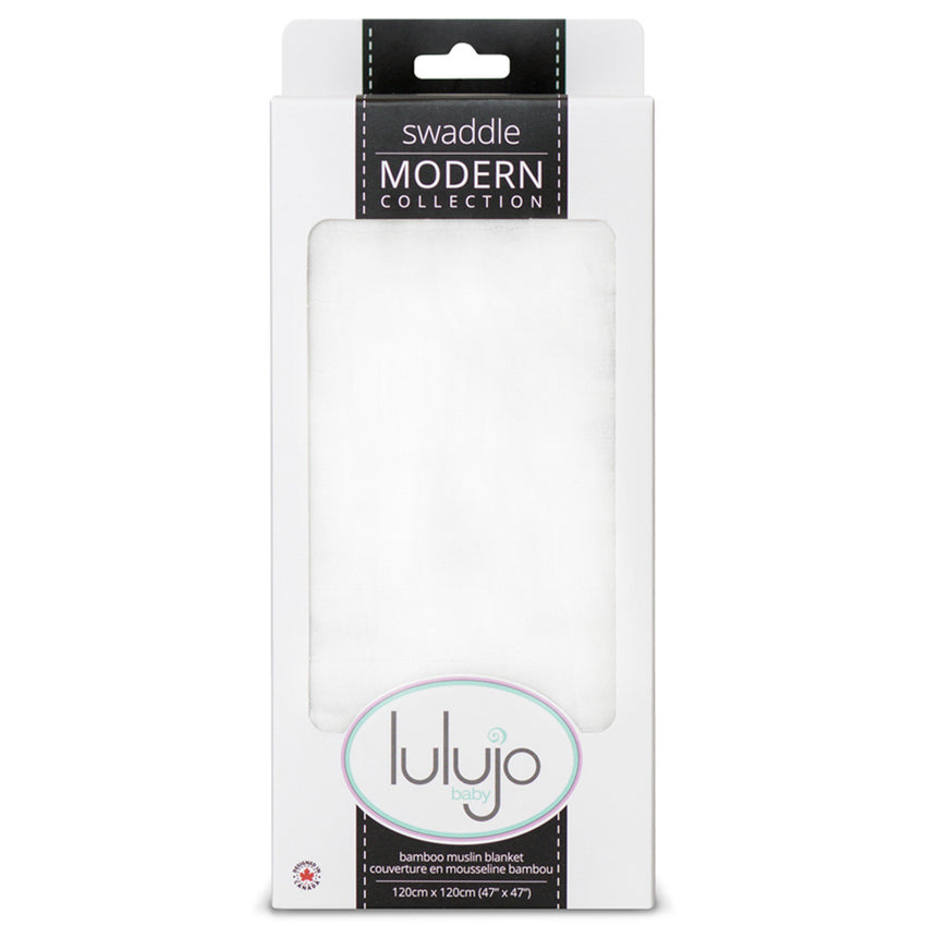 Lulujo Bamboo Swaddle Extra Soft (120X120CM) XL White