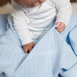 Lulujo Newborn Bundle Cellular Blanket Blue & Swaddle Blankets (3pack 120x120cm) White