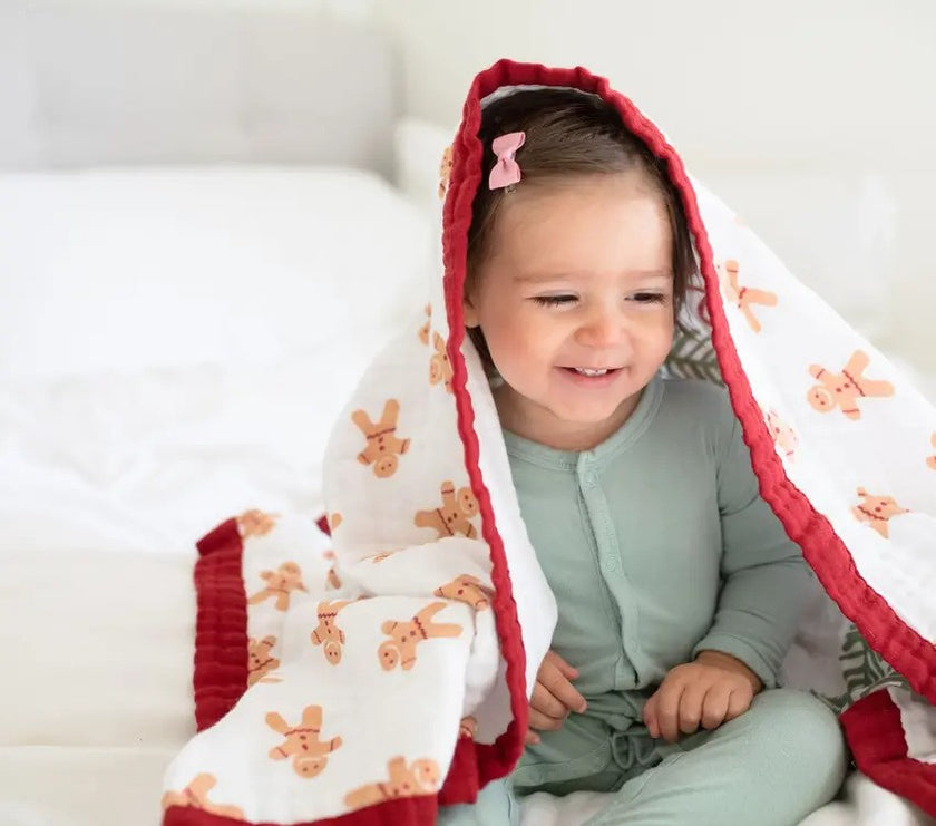 Lulujo Christmas Quilt / Gingerbread (DOUBLE SIDED)
