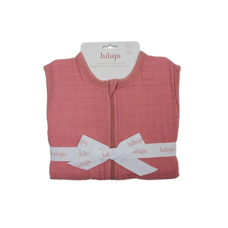 Lulujo Cotton Muslin Sleep Sack Rose