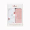 Lulujo Cotton Swaddles (2Pack) Strawberry & Ballet Slipper