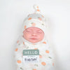 Lulujo Hello World (Bamboo Hat & Swaddle Blanket) Peaches