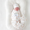 Lulujo Hello World (Bamboo Hat & Swaddle Blanket) Peaches