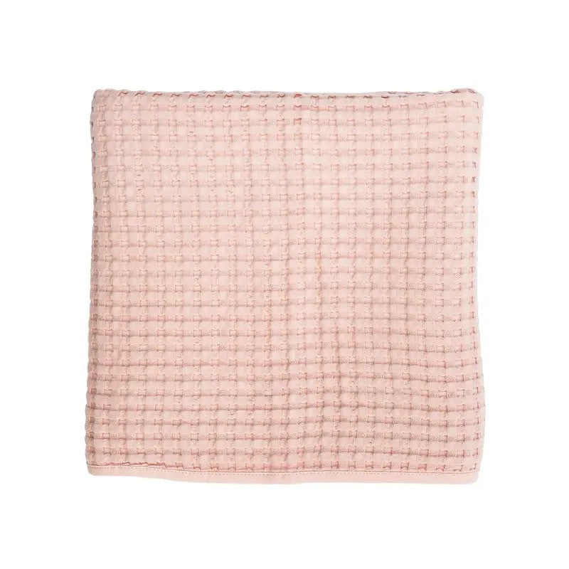 Lulujo Waffle Blanket (100cm x 80cm) Ballet Slipper