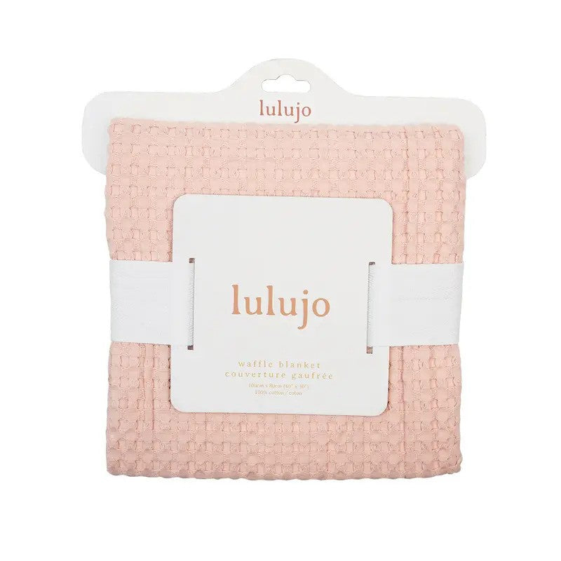 Lulujo Waffle Blanket (100cm x 80cm) Ballet Slipper
