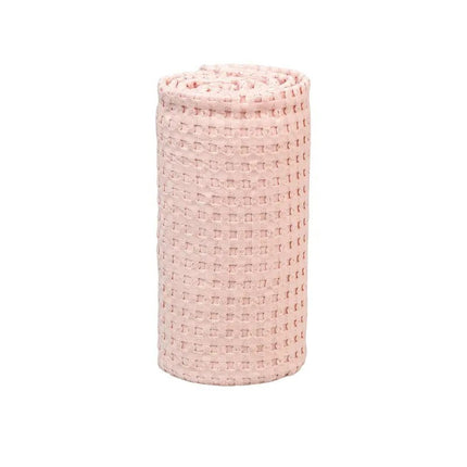 Lulujo Waffle Blanket (100cm x 80cm) Ballet Slipper