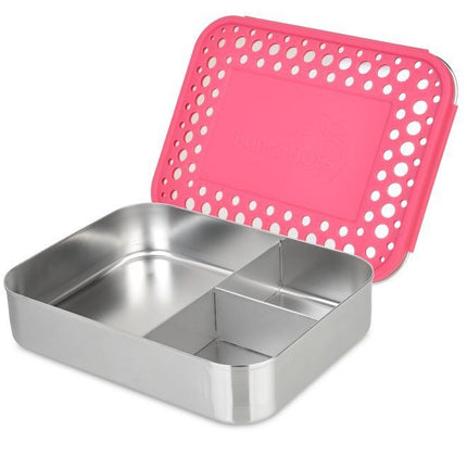 LunchBots Large Trio Bento Lunchbox Pink