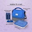 LunchBots Medium Duo Bento Lunchbox Blue