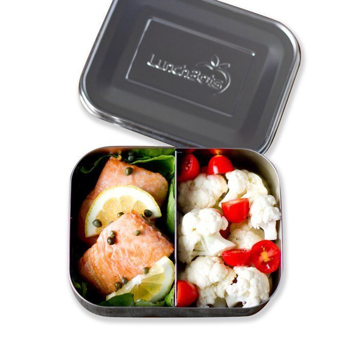 LunchBots Medium Duo Bento Lunchbox Blue