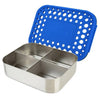 LunchBots Medium Quad Bento Lunchbox Blue