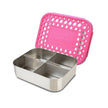 LunchBots Medium Quad Bento Lunchbox Pink