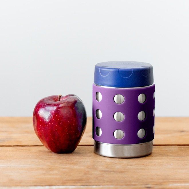 LunchBots Wide Thermal Dots Food Jar 12oz Purple