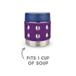 LunchBots Thermal Dots Food Jar 8oz Purple