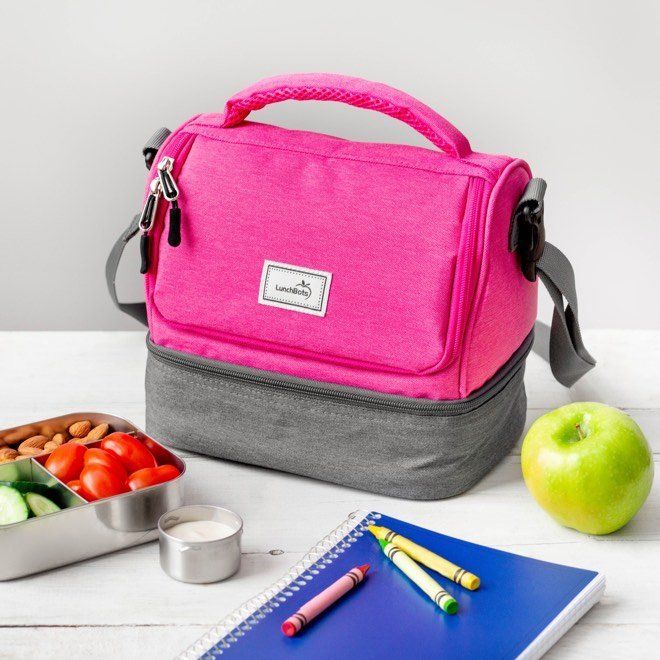 LunchBots Duplex Insulated Lunch Bag Pink