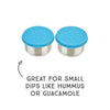 LunchBots Stainless Steel Dip Pots 2.5OZ set of 2 Aqua