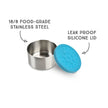 LunchBots Stainless Steel Dip Pots 2.5OZ set of 2 Aqua