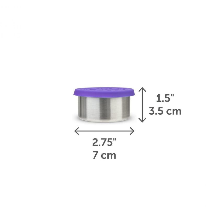 LunchBots Stainless Steel Dip Pots 2.5OZ (2pack) Purple