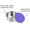 LunchBots Stainless Steel Dip Container 4.5OZ (2Pack) Purple