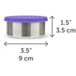 LunchBots Stainless Steel Dip Container 4.5OZ (2Pack) Purple