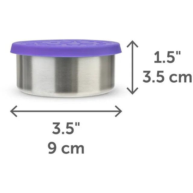 LunchBots Stainless Steel Dip Container 4.5OZ (2Pack) Purple