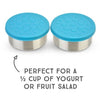 LunchBots Stainless Steel Dip Pots 4.5OZ set of 2 Aqua