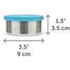 LunchBots Stainless Steel Dip Pots 4.5OZ set of 2 Aqua