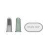 Matchstick Monkey 2x Finger Toothbrush & Case Grey & Mint Green (3M Plus)