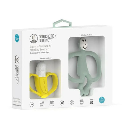 Matchstick Monkey Banana & Monkey Gift Set Mint Green