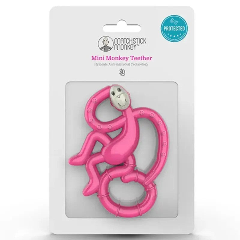 Matchstick Monkey Mini Monkey Teether Pink