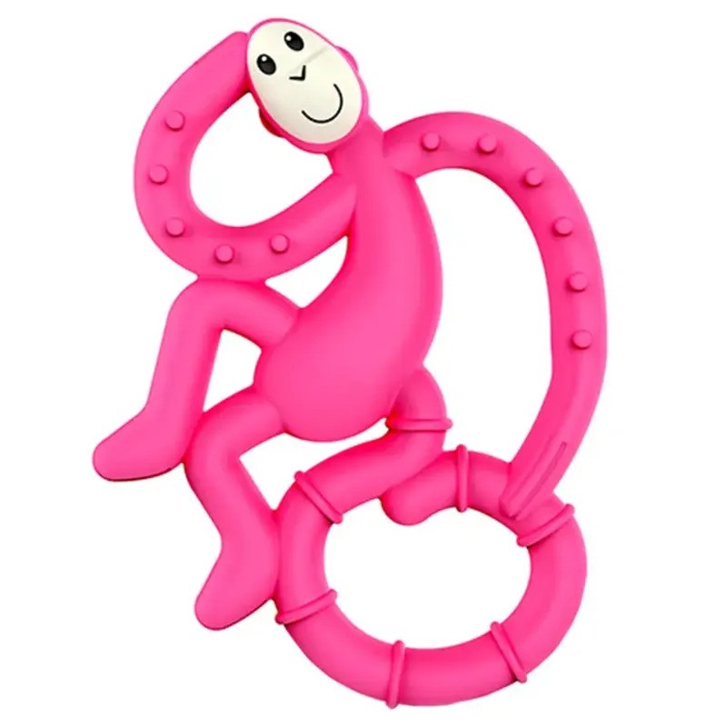Matchstick Monkey Mini Monkey Teether Pink