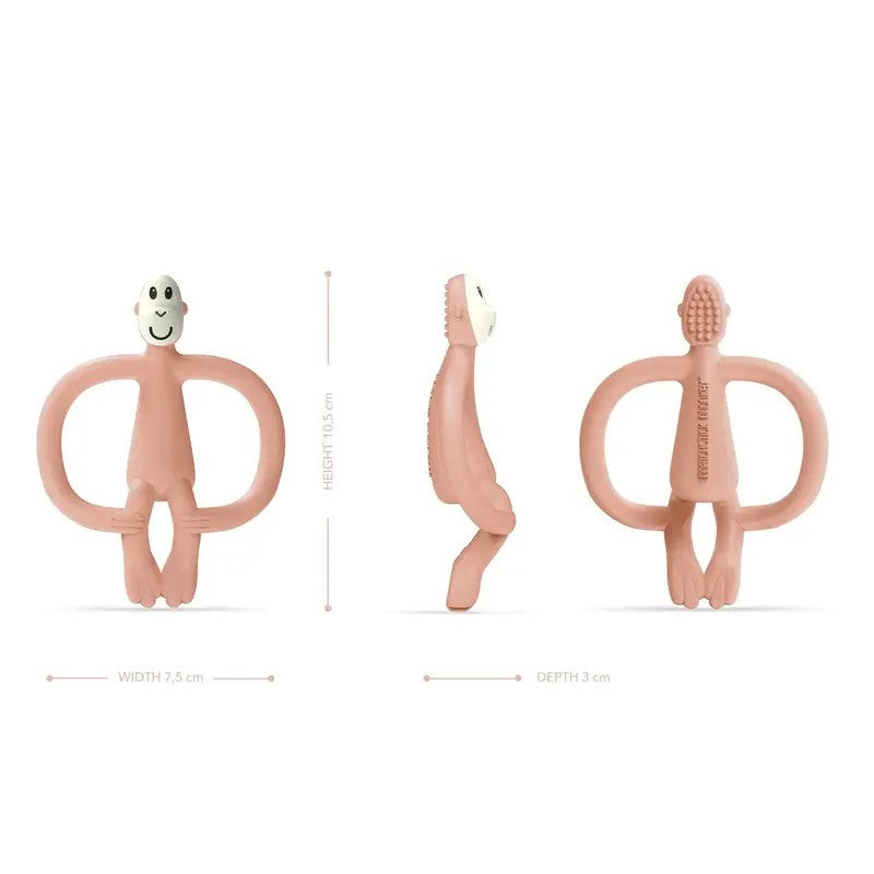 Matchstick Monkey Teether No Tail Dusty Pink