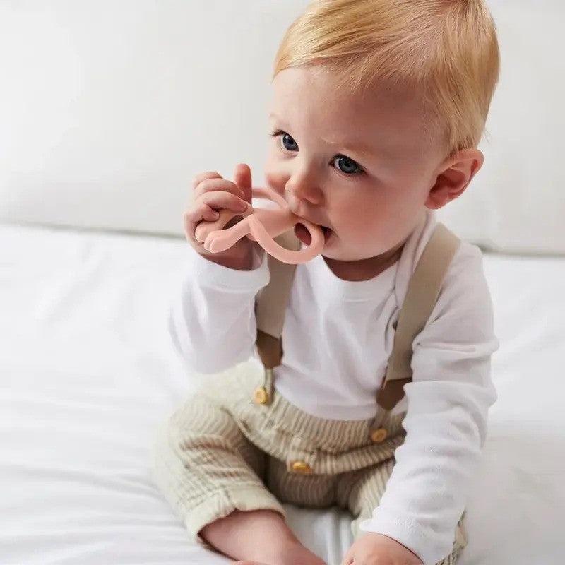 Matchstick Monkey Teether No Tail Dusty Pink