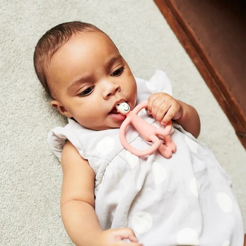 Matchstick Monkey Teether No Tail Dusty Pink